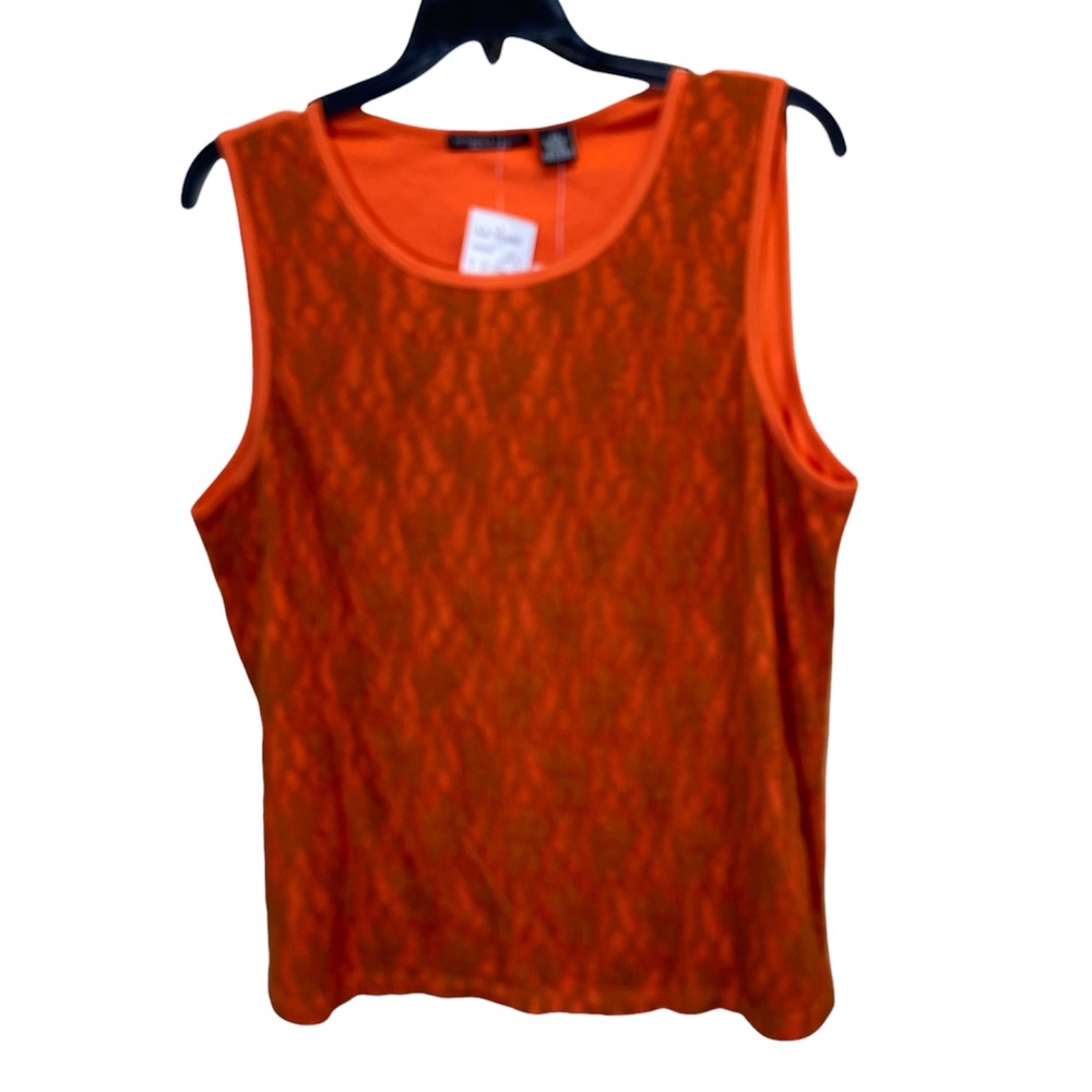 NWT Reference Point Orange Sleeveless Top Size 2X